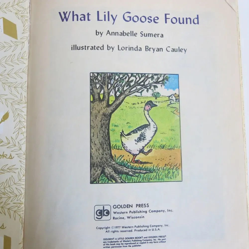 WHAT LILY GOOSE FOUND Little Golden Book Vintage Annabelle Sumera 1977 Kids